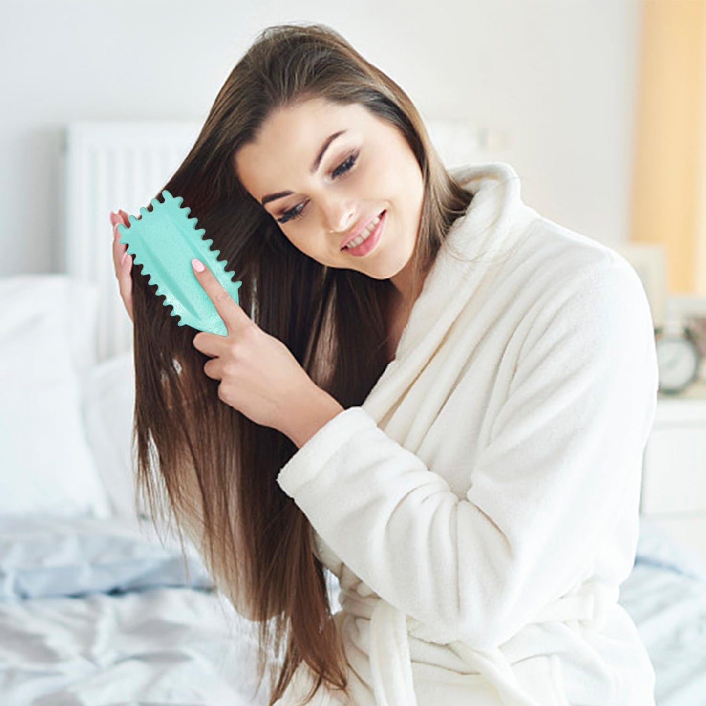 1 brosse de coiffage pour boucles, élastique, peigne à bulles, brosse à boucler professionnelle, outils de coiffage, peignes à cheveux, peigne en plastique (vert)