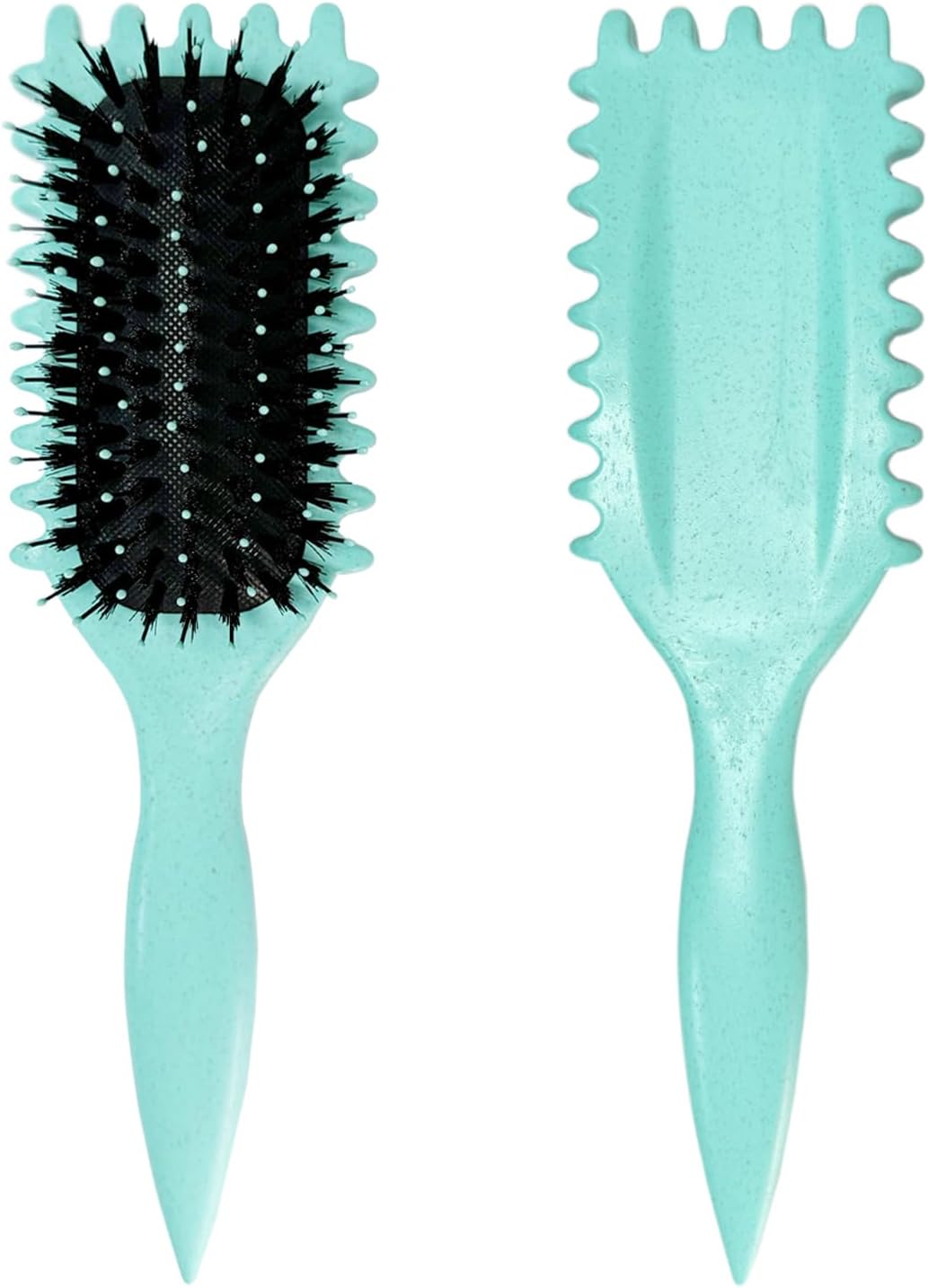 1 brosse de coiffage pour boucles, élastique, peigne à bulles, brosse à boucler professionnelle, outils de coiffage, peignes à cheveux, peigne en plastique (vert)