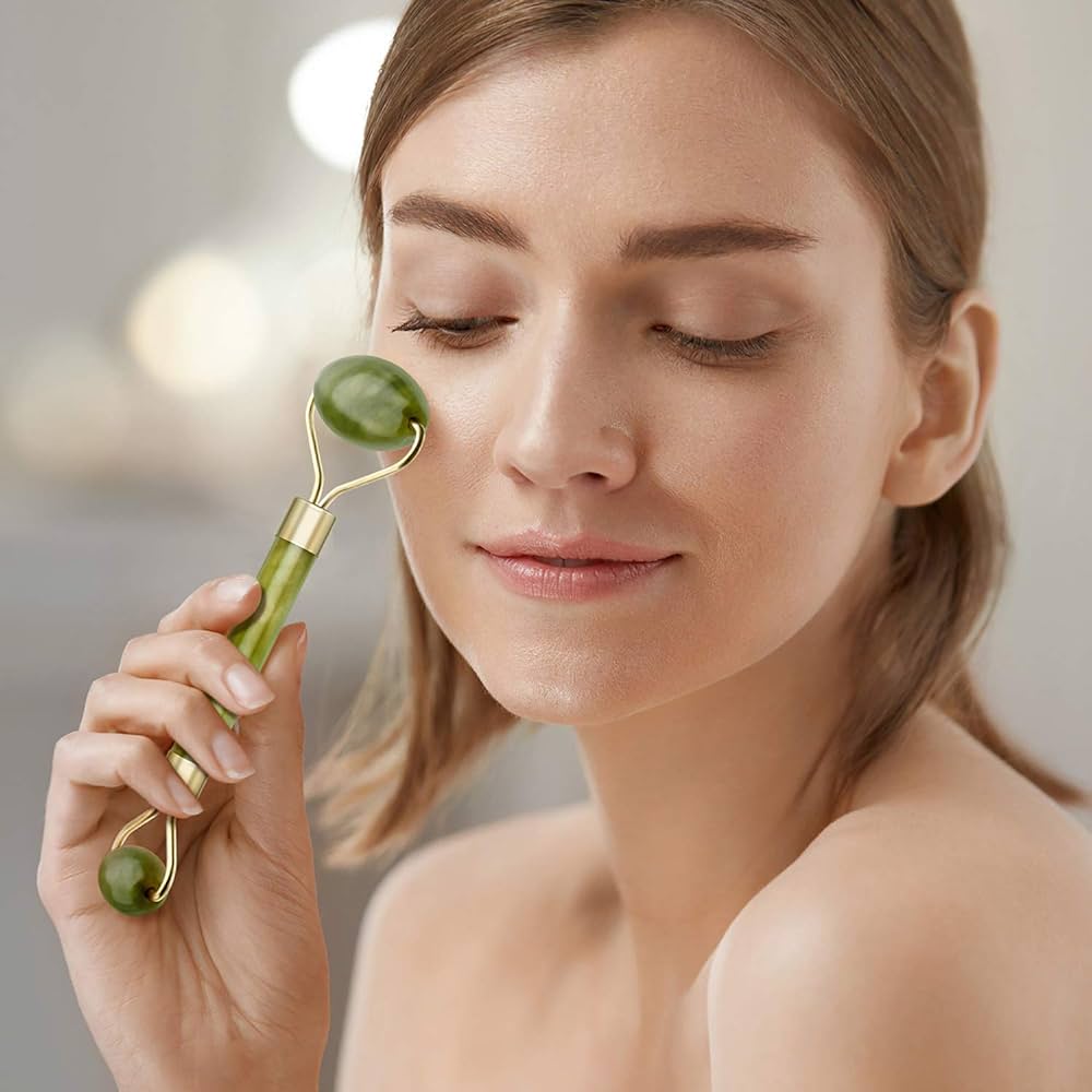 Rouleau de Jade Premium - Massage Visage